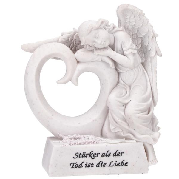 Herz mit Engel und Inschrift