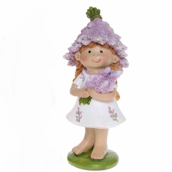 Mädchen als Lavendelkind weiss lila