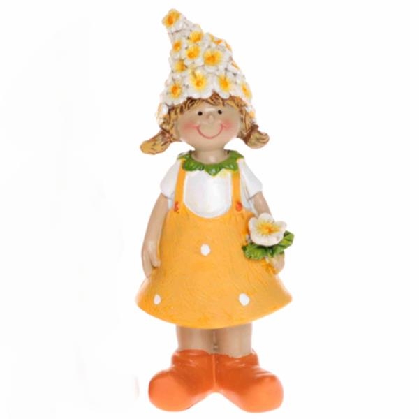 Blumenkind Junge Figur gelb