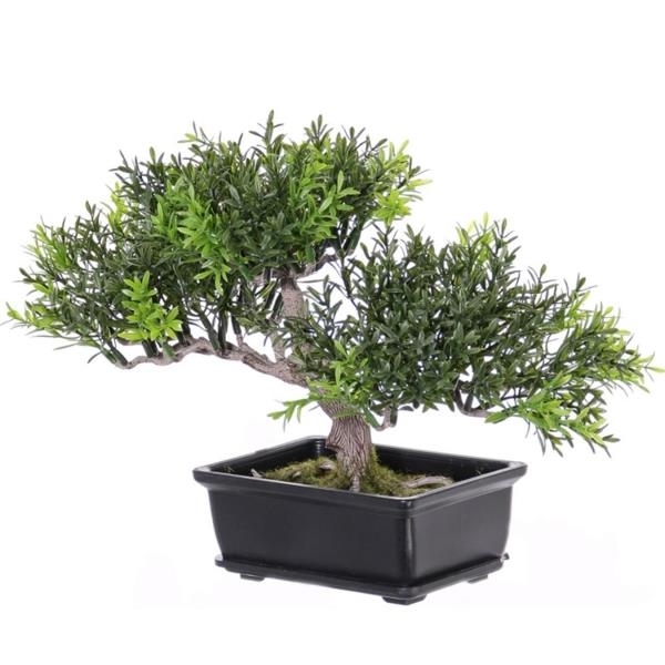 Künstlicher Bonsai im Topf. Höhe 25 cm.