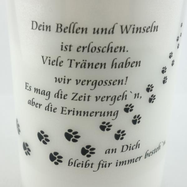 LED Grablicht mit kleinen Pfoten für Hundegrab