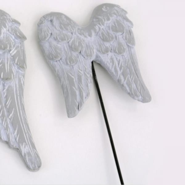 2 Stück Kerzendeko Engelsflügel aus Metall Metallstecker Flügel für Kerze und