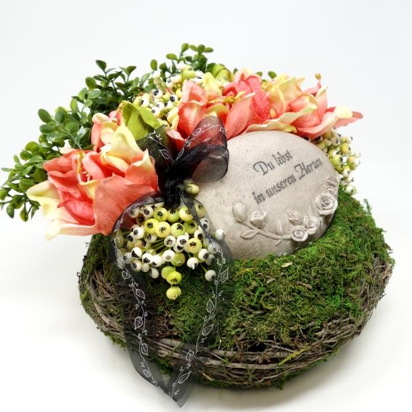 Amaryllis Grabdekoration