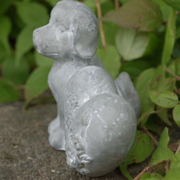 Grabdeko Hund, Figur und Herz Mein Liebling. 9cm