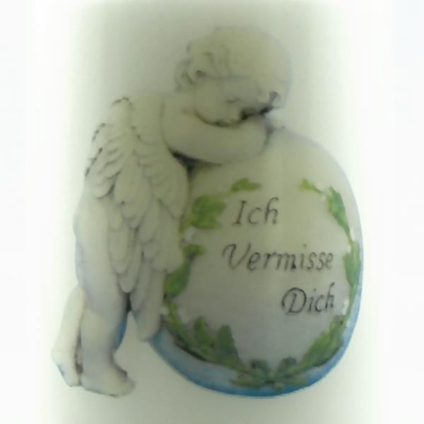 Grablicht mit Engel, Ich vermisse Dich
