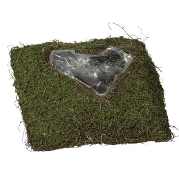 Pflanzkissen mit Herz, Natur Moos und Rebe, 28cm
