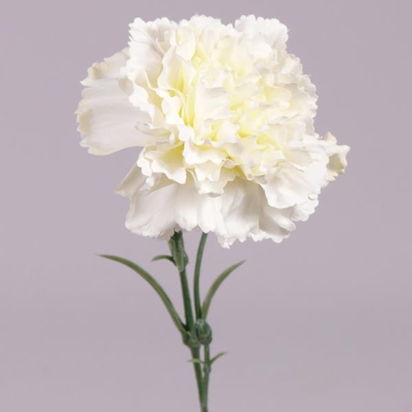 Kunstblume Nelke, weiße künstliche Nelke für die Grabdekoration