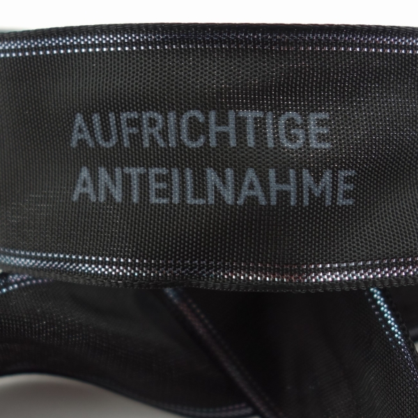 Dekorationsband Aufrichtige Anteilnahme. 2 Meter