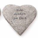 Grabdeko Herz mit Gravur Wir denken an Dich