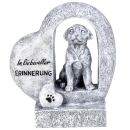 Hund in Grabherz mit Inschrift