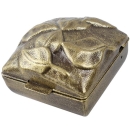 Weihwasserschale Stahl mit Deckel, bronzefarben