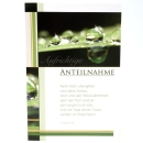 Aufrichtige Anteilnahme, Kondolenzkarte Text und Briefumschlag