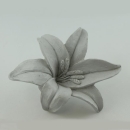 Grabblume zum legen, Poly Lilienblüte in grau, B 10,5cm