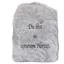 Du bist in unserem Herzen, Deko Stein.