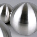 Edelstahl Kugel silber matt. 20 cm.