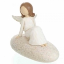 Engel Figur auf Stein. 10 cm. 1 Stück