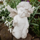 Engel mit Marienkäfer in Hand, 16cm