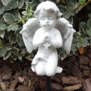 Engel Figur mit Rosenkranz betend an Stecker
