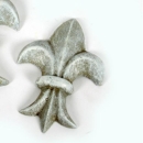 Deko französische Lilie, Lilie grau antik, 10cm