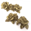 Rosen Polyresin, Ranke Gold. 8 cm. 2 Stück