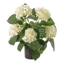 Grabpflanze Hortensie creme, Kunstpflanze 204 Blüten, 36 cm