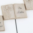 Trauerbuch In Liebe mit Stecker, kleines Buch mit Rosen