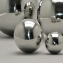 Kleine Grabkugeln Edelstahl, silber Glanz Deko Kugel, 10cm