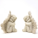 Grabengel Engelpaar hockend. 8 cm. 2 Modelle.