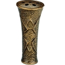 Grab Blumenvase mit Einsatz, massive Vase Farbe Bronze